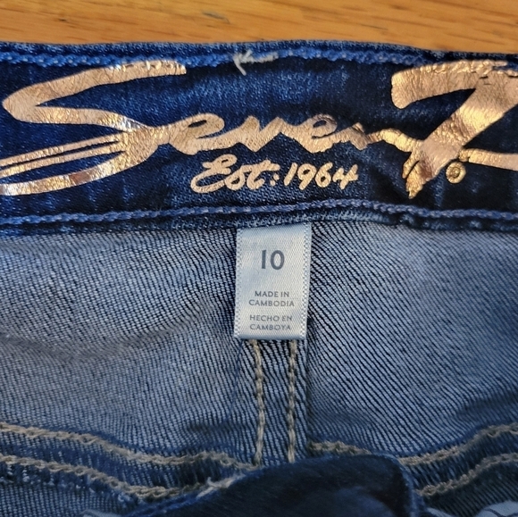 Seven7 Fashion Jean Mini Boot Denim Jeans Size 10 - Picture 5 of 5